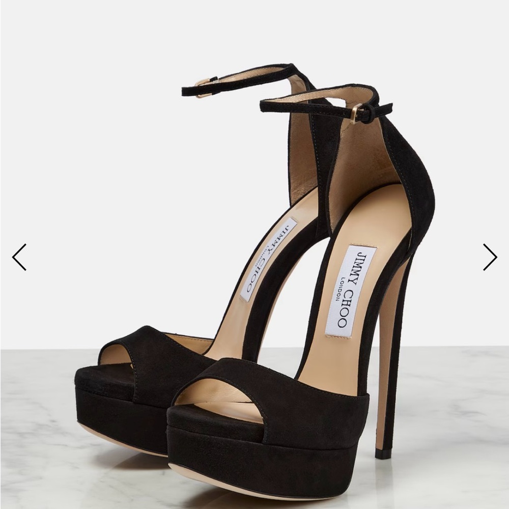 Jimmy Choo Black Platform Heels - Picture 3 of 11